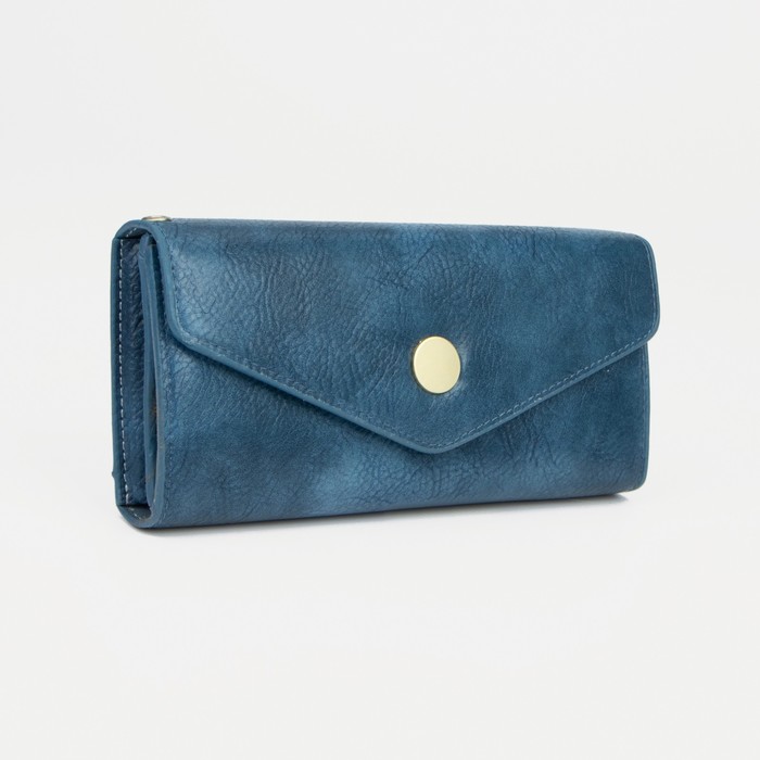 Кошелёк на кнопке, цвет синий
Кошелёк на кнопке, цвет синий