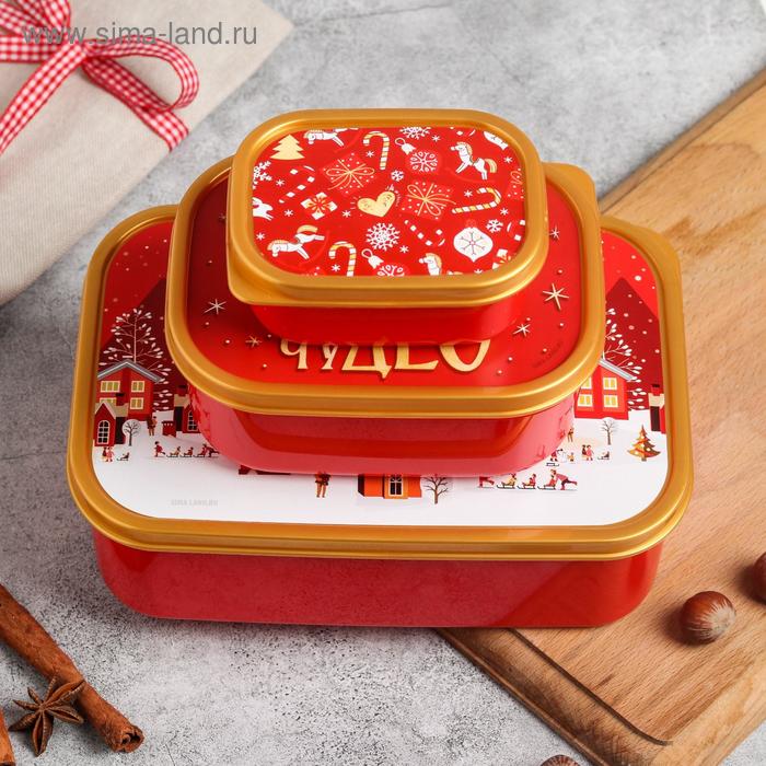 Набор ланч-боксов «Этот год будет волшебным, Домики» 1,2 л, 500 мл, 150 мл
Набор ланч-боксов «Этот год будет волшебным, Домики» 1,2 л, 500 мл, 150 мл