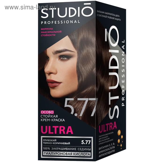 Комплект ULTRA для окрашивания волос Studio Professional Volume Up, тон 5.77 глубокий тёмно-коричневый 
Комплект ULTRA для окрашивания волос Studio Professional Volume Up, тон 5.77 глубокий тёмно-коричневый