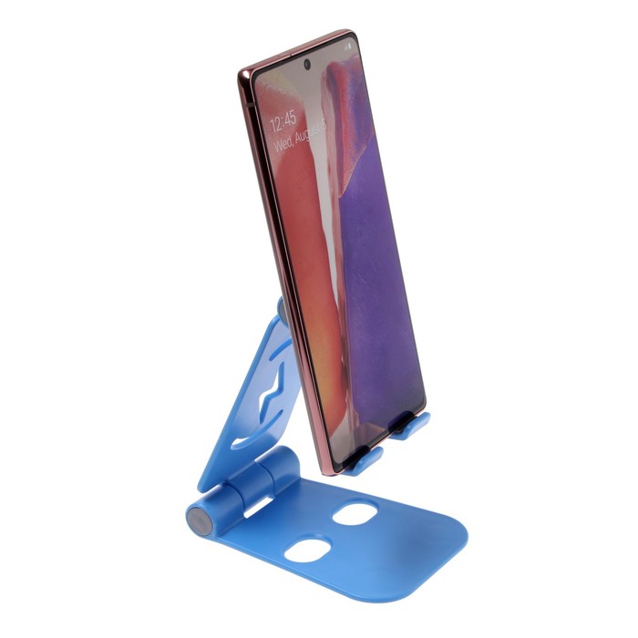 фото Подставка для телефона, регулируемая высота, силиконовые вставки, синяя luazon home