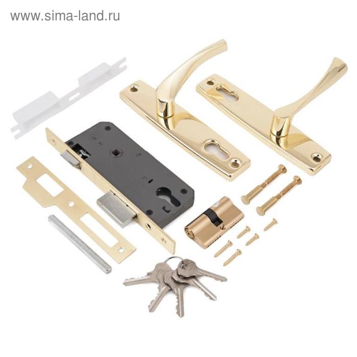 фото Замок врезной с/руч. апекс 1323/60-g, цвет золото, м/о 80 apecs