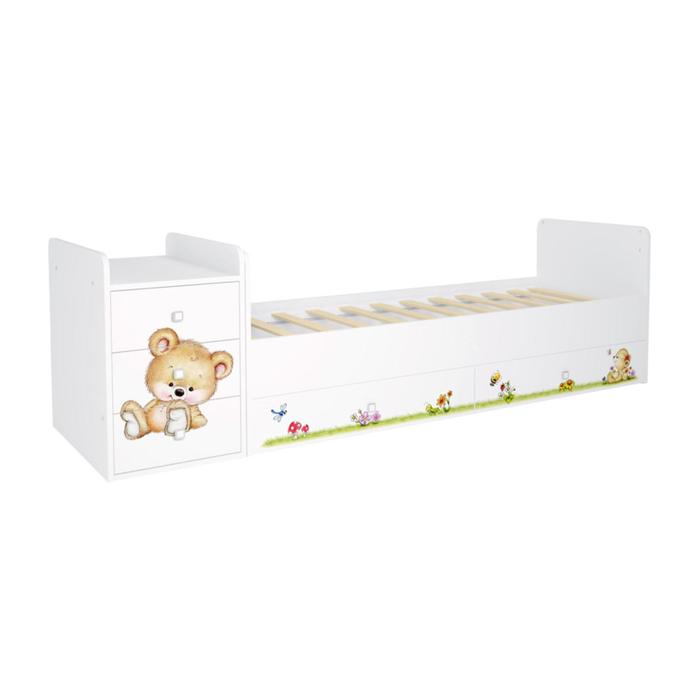фото Детская кровать-трансформер фея 1100 «медвежонок», цвет белый