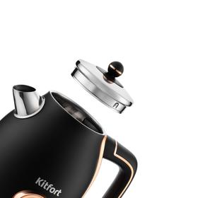 Чайник электрический Kitfort KT-6102-2, металл, 1.7 л, 2150 Вт, автоотключение, чёрный 
Чайник электрический Kitfort KT-6102-2, металл, 1.7 л, 2150 Вт, автоотключение, чёрный