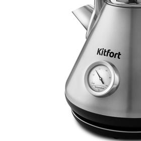 Чайник электрический Kitfort KT-6103, металл, 1.7 л, 2200 Вт, автоотключение, серебристый
Чайник электрический Kitfort KT-6103, металл, 1.7 л, 2200 Вт, автоотключение, серебристый