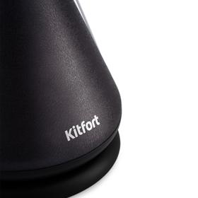 Чайник электрический Kitfort KT-697-1, металл, 1.7 л, 2200 Вт, автоотключение, черная кожа
Чайник электрический Kitfort KT-697-1, металл, 1.7 л, 2200 Вт, автоотключение, черная кожа