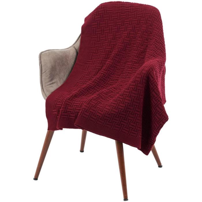 Плед Biscuit, размер 90x160 см, цвет бордовый 
Плед Biscuit, размер 90x160 см, цвет бордовый