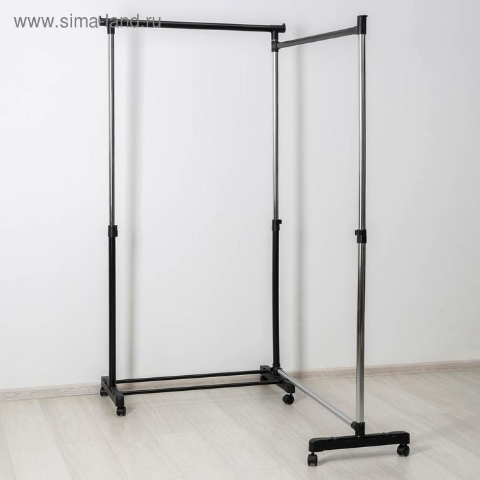 Вешалка напольная для одежды на колёсиках, 88(105)×43×98(182) см
Вешалка напольная для одежды на колёсиках, 88(105)×43×98(182) см