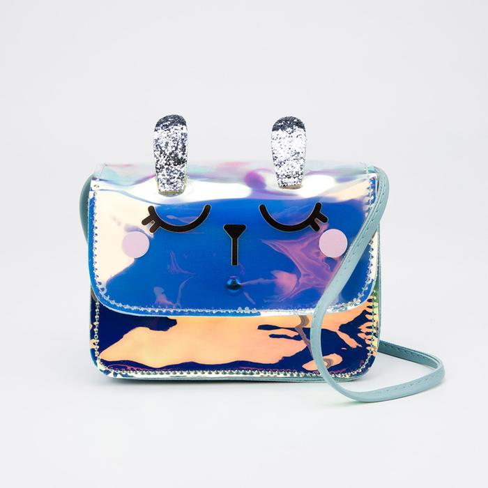 Сумка детская Зайка на клапане, цвет голубой/перламутровый
Сумка детская Зайка на клапане, цвет голубой/перламутровый