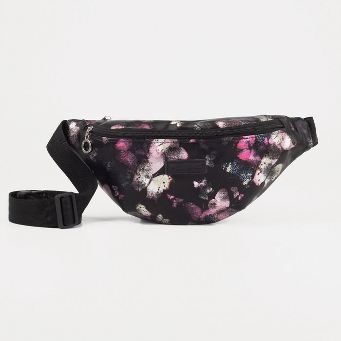 фото Сумка поясная, отдел на молнии, цвет чёрный