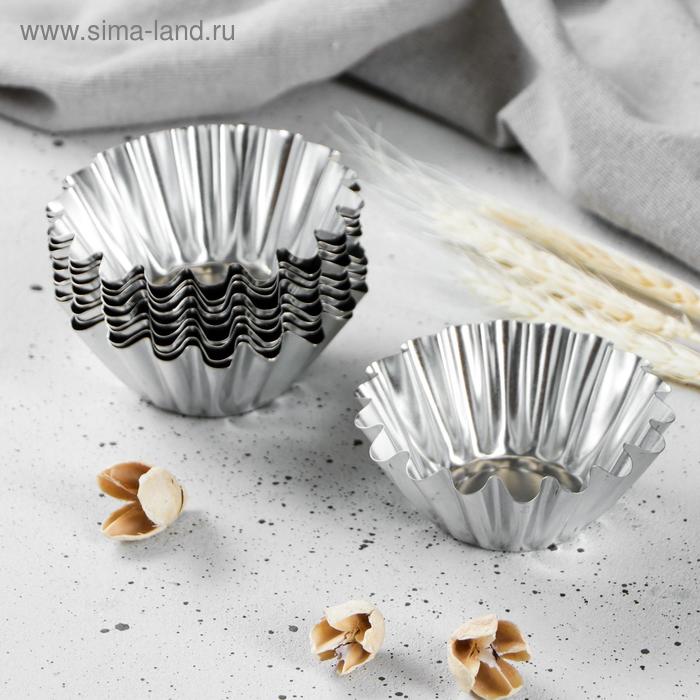Набор форм для выпечки кексов, d-8,5 х 4,5 см , v-3,5 см, 10 шт
Набор форм для выпечки кексов, d-8,5 х 4,5 см , v-3,5 см, 10 шт