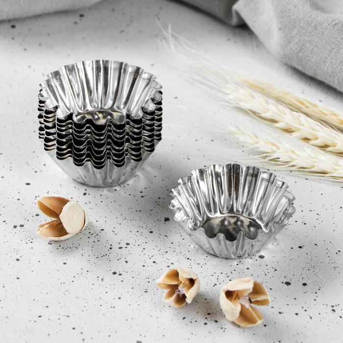 Набор форм для выпечки, d-5,5 х 3,5 см , v-2,5 см, 10 шт
Набор форм для выпечки, d-5,5 х 3,5 см , v-2,5 см, 10 шт