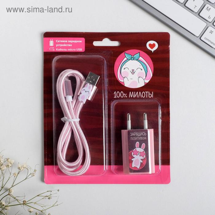 Набор кабель USB - micro USB и штекер «100% милоты», 1 м
Набор кабель USB - micro USB и штекер «100% милоты», 1 м