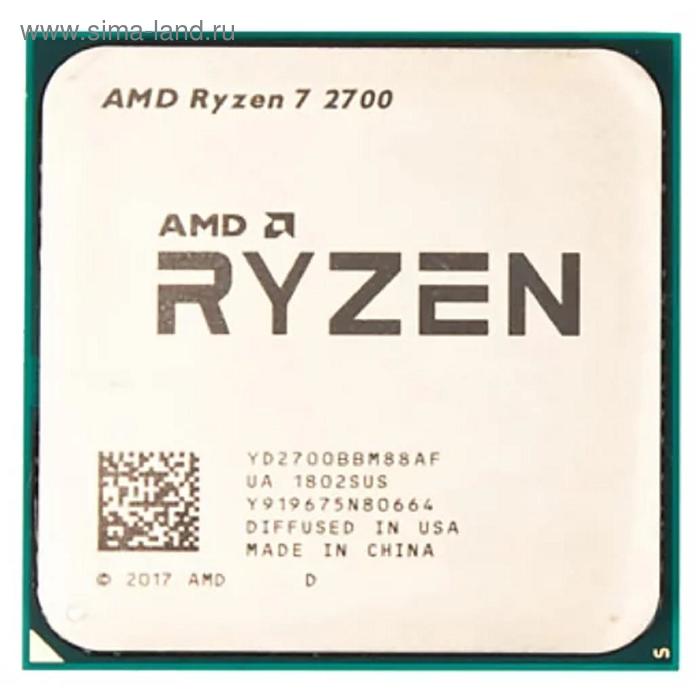 Процессор AMD Ryzen 7 2700, AM4, 8х3.2ГГц, DDR4 2933МГц, TDP 65Вт, OEM
Процессор AMD Ryzen 7 2700, AM4, 8х3.2ГГц, DDR4 2933МГц, TDP 65Вт, OEM