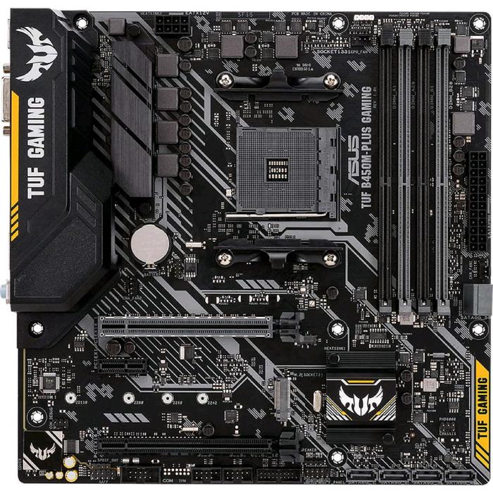 Материнская плата Asus TUF B450M-PLUS GAMING, AM4, B450, 4xDDR4, DVI, HDMI, mATX
Материнская плата Asus TUF B450M-PLUS GAMING, AM4, B450, 4xDDR4, DVI, HDMI, mATX