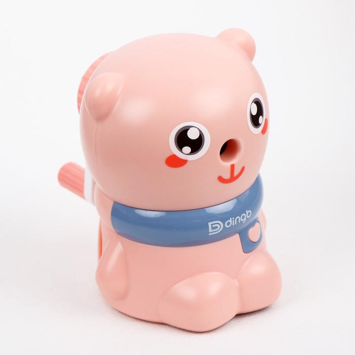 фото Точилка механическая с контейнером микс мишка