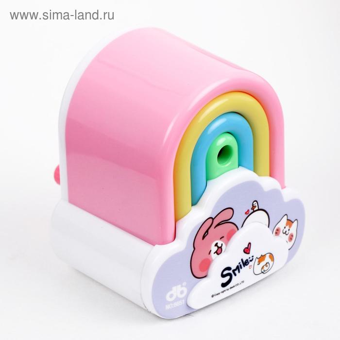 фото Точилка механическая с контейнером микс радуга на облаке