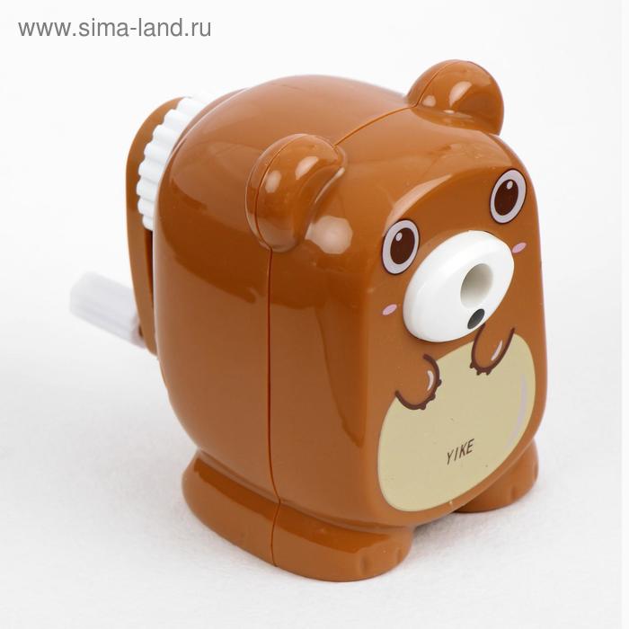 фото Точилка механическая с контейнером микс зверьки