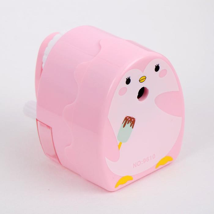 фото Точилка механическая с контейнером микс пингвин