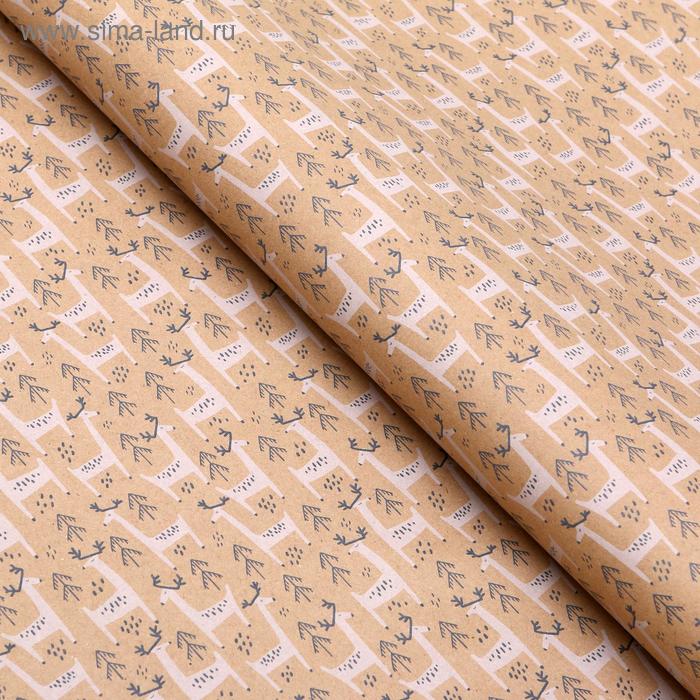 Бумага упаковочная, крафт, "Рождественский олень", 50 х 70 см
Бумага упаковочная, крафт, "Рождественский олень", 50 х 70 см