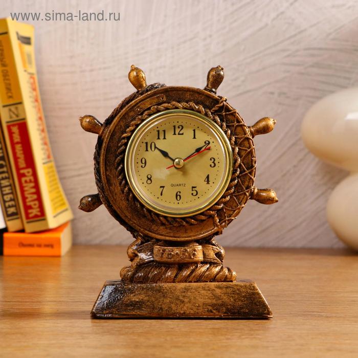 Часы настольные "Штурвал", дискретный ход, 1 АА, 12.5 х 4.3 х 15.5 см, d=5.5 см
Часы настольные "Штурвал", дискретный ход, 1 АА, 12.5 х 4.3 х 15.5 см, d=5.5 см