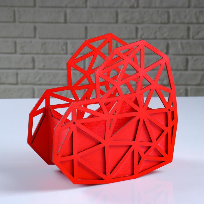 Кашпо деревянное "Сердце Хайтек", красный, 20×10×20 см
Кашпо деревянное "Сердце Хайтек", красный, 20×10×20 см