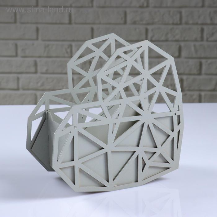 Кашпо деревянное "Сердце Хайтек", серый, 20×10×20 см
Кашпо деревянное "Сердце Хайтек", серый, 20×10×20 см