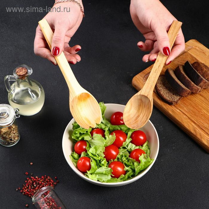 Набор деревянных ложек для салата, 22х5 см, массив черешни
Набор деревянных ложек для салата, 22х5 см, массив черешни