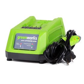Зарядное устройство Greenworks G24C, 24 В, 2 Ач/30 мин, 4 Ач/60 мин, Li-ion, индикатор
Зарядное устройство Greenworks G24C, 24 В, 2 Ач/30 мин, 4 Ач/60 мин, Li-ion, индикатор