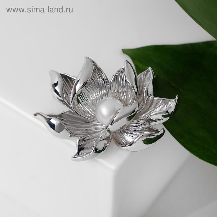 Брошь "Цветы" лотос, цвет белый в серебре
Брошь "Цветы" лотос, цвет белый в серебре