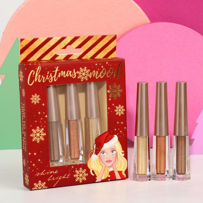 Набор глиттерных теней для глаз Christmas mood, оттенки № 1, 2, 3
Набор глиттерных теней для глаз Christmas mood, оттенки № 1, 2, 3