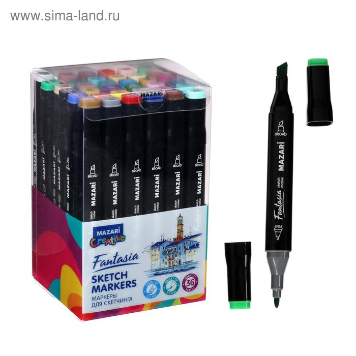 Маркеры для скетчинга двусторонние Mazari Fantasia, 36 цветов, Nature (цвета природы)
Маркеры для скетчинга двусторонние Mazari Fantasia, 36 цветов, Nature (цвета природы)