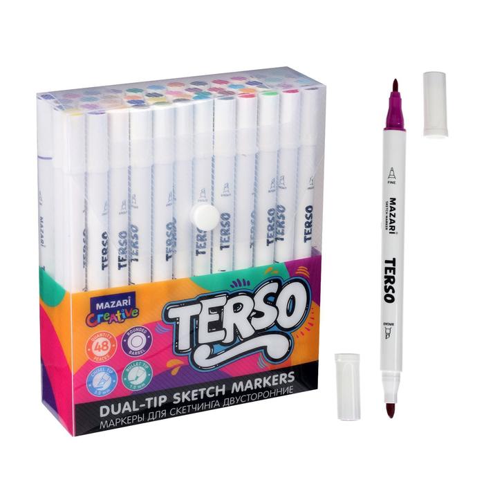 Маркеры для скетчинга двусторонние Mazari Terso 48 цветов
Маркеры для скетчинга двусторонние Mazari Terso 48 цветов
