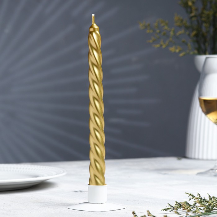 Свечи витые лакированные № 40, 2,2×23 см, золотой металлик
Свечи витые лакированные № 40, 2,2×23 см, золотой металлик