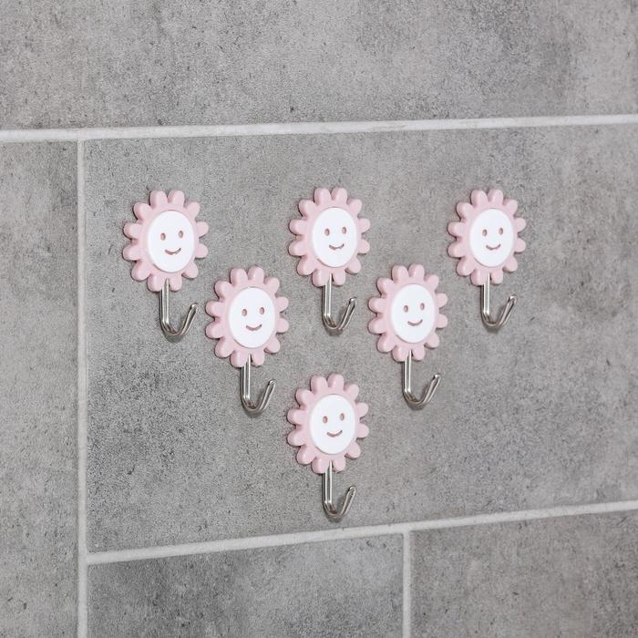 Набор крючков на липучке «Ромашки», 6 шт, цвет МИКС
Набор крючков на липучке «Ромашки», 6 шт, цвет МИКС