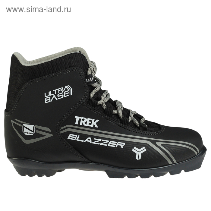 фото Ботинки лыжные trek blazzer nnn ик, цвет чёрный, лого серый, размер 38