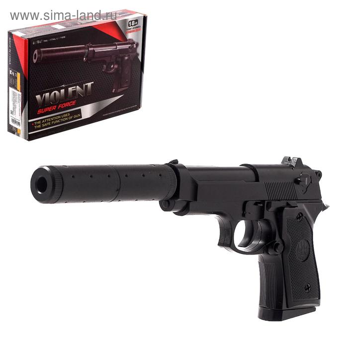 Пистолет Beretta, с глушителем, с металлическими элементами
Пистолет Beretta, с глушителем, с металлическими элементами