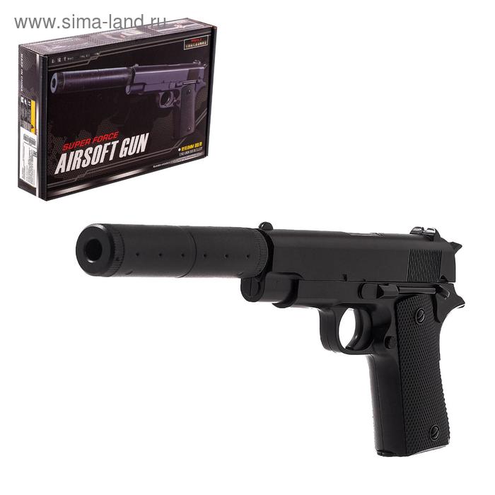 Пистолет Colt, с глушителем, с металлическими элементами
Пистолет Colt, с глушителем, с металлическими элементами