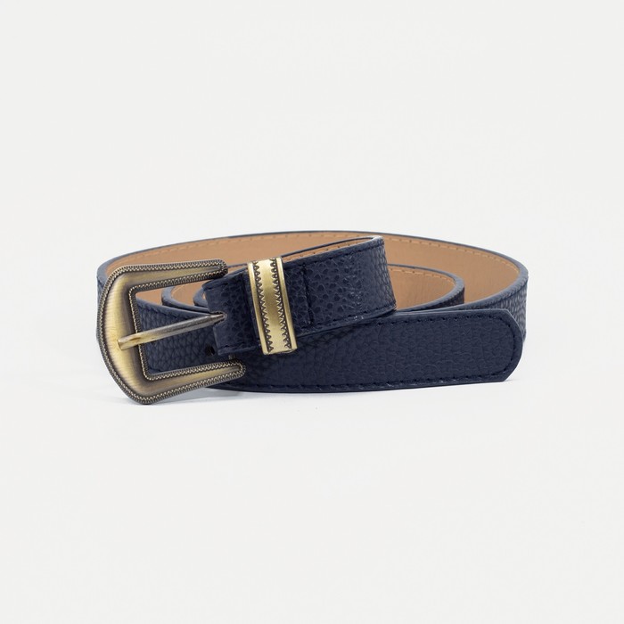 Ремень женский, ширина - 2,3 см, пряжка металл, цвет синий
Ремень женский, ширина - 2,3 см, пряжка металл, цвет синий