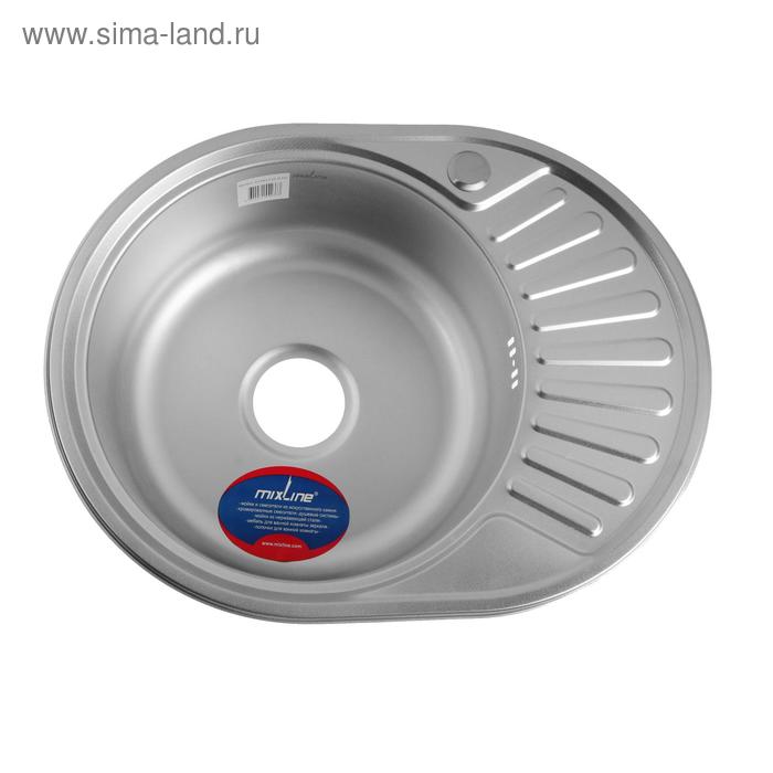Мойка кухонная MIXLINE 532302, врезная, 0.8 мм, 57х45х18 см, левая, вып. 3 1/2", сифон б/гоф 
Мойка кухонная MIXLINE 532302, врезная, 0.8 мм, 57х45х18 см, левая, вып. 3 1/2", сифон б/гоф