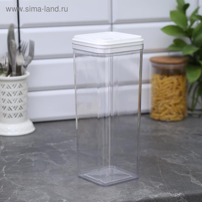 Ёмкость для сыпучих продуктов, 2,25 л, цвет прозрачный-белый
Ёмкость для сыпучих продуктов, 2,25 л, цвет прозрачный-белый