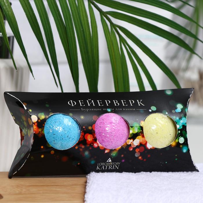Набор шипучей соли для ванн «Фейерверк», 3 штуки по 40 г
Набор шипучей соли для ванн «Фейерверк», 3 штуки по 40 г