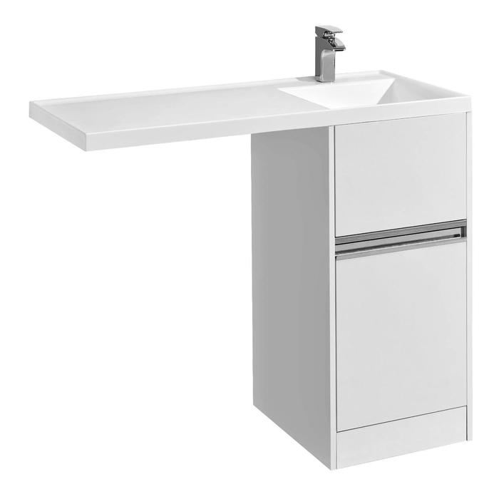 фото Тумба под раковину aquaton «лондри 400», для стиральной машины, белый