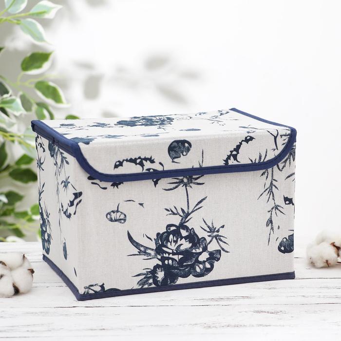 Короб для хранения с крышкой «Цветы», 25×20×17 см, цвет бело-синий
Короб для хранения с крышкой «Цветы», 25×20×17 см, цвет бело-синий