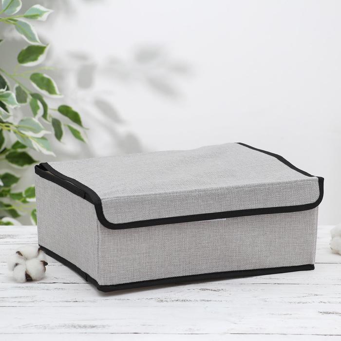 Органайзер для белья с крышкой «Лия», 13 ячеек , 32,5×24×12 см, цвет серый
Органайзер для белья с крышкой «Лия», 13 ячеек , 32,5×24×12 см, цвет серый