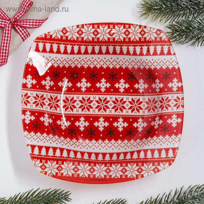 Глубокая тарелка «Новогодний узор», 20 см
Глубокая тарелка «Новогодний узор», 20 см