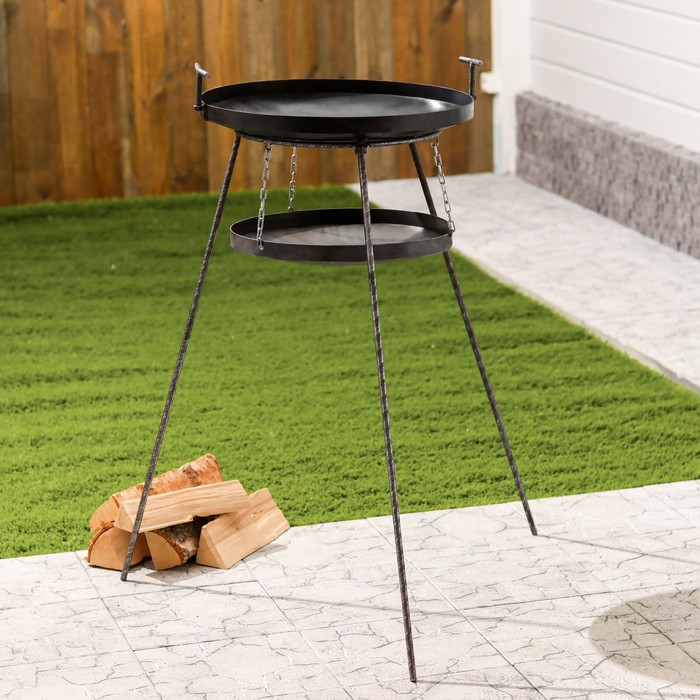 Садж сковорода с подставкой, d - 50 см, h - 90 см, лопатка в комплекте 
Садж сковорода с подставкой, d - 50 см, h - 90 см, лопатка в комплекте