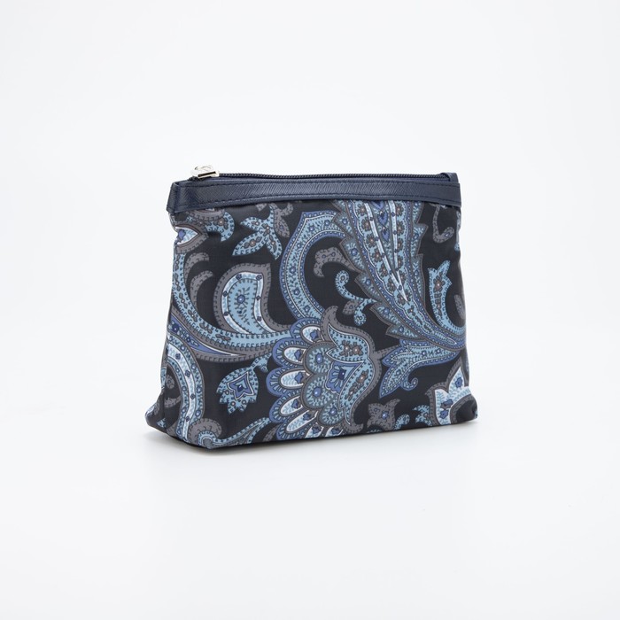 фото Косметичка простая, отдел на молнии, цвет синий