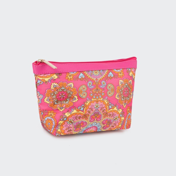фото Косметичка простая, отдел на молнии, цвет розовый