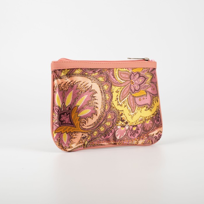 Косметичка простая, отдел на молнии, цвет коралловый 
Косметичка простая, отдел на молнии, цвет коралловый