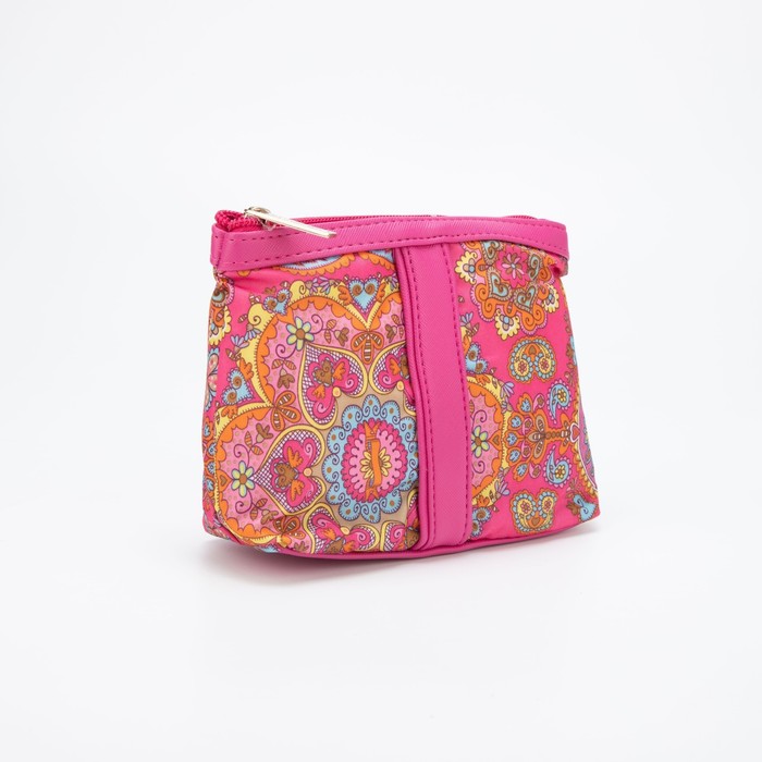 фото Косметичка простая, отдел на молнии, цвет розовый